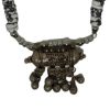 22" Red Grey Silver Necklace - Image 2