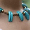 12" Blue Howlite Brass Chocker - Image 2