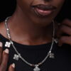 14" Tiger Eye Meskel Charm Necklace - Image 4