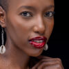 Silver Beads Cowrie Shell Earrings - Image 2