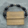 3"  Black and Brass Plate Bracelet - Image 3