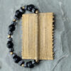 3"  Black and Brass Plate Bracelet - Image 4