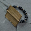 3"  Black and Brass Plate Bracelet