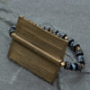 3"  Black and Blue Brass Plate Bracelet - Image 4