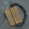 3"  Black and Blue Brass Plate Bracelet - Image 3